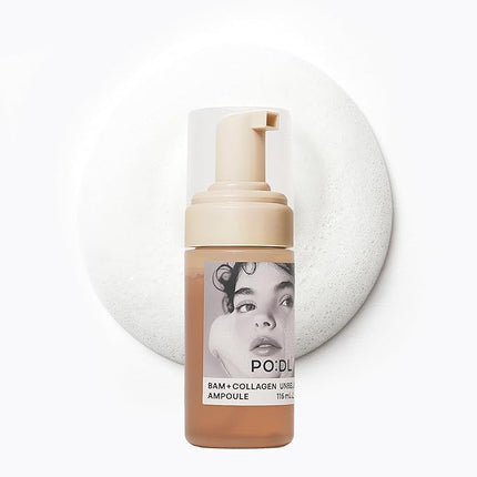 PO:DL Collagen Bubble Serum for Skin Elasticity Radiance Glow | Firming Hydrating Exfoliating Fast Absorbing Serum | K-Chestnut Collagen Niacinamide | No Fragrance 3.88 fl oz Korean Skincare