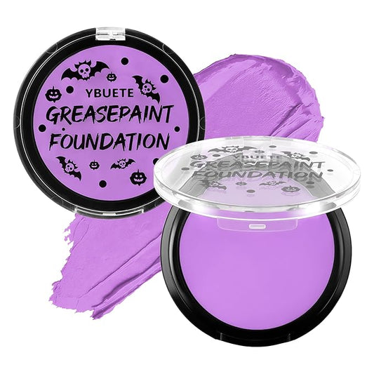 Light Purple Cream Face Body Painting Foundation, Professional Waterproof Oil Based Light Purple Face Paint Halloween SFX Ursula Costume Cosplay Makeup Face Paint for Adult Costume Party