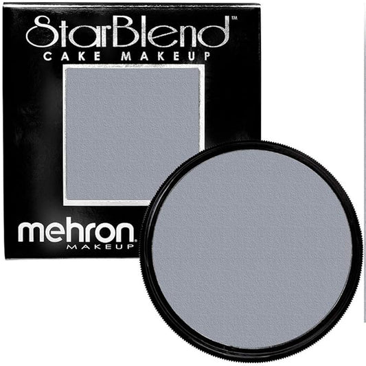 Mehron Makeup StarBlend Cake Makeup | Wet/Dry Pressed Powder | Powder Foundation | Monster Grey Face Paint & Body Paint 2 oz (56g)