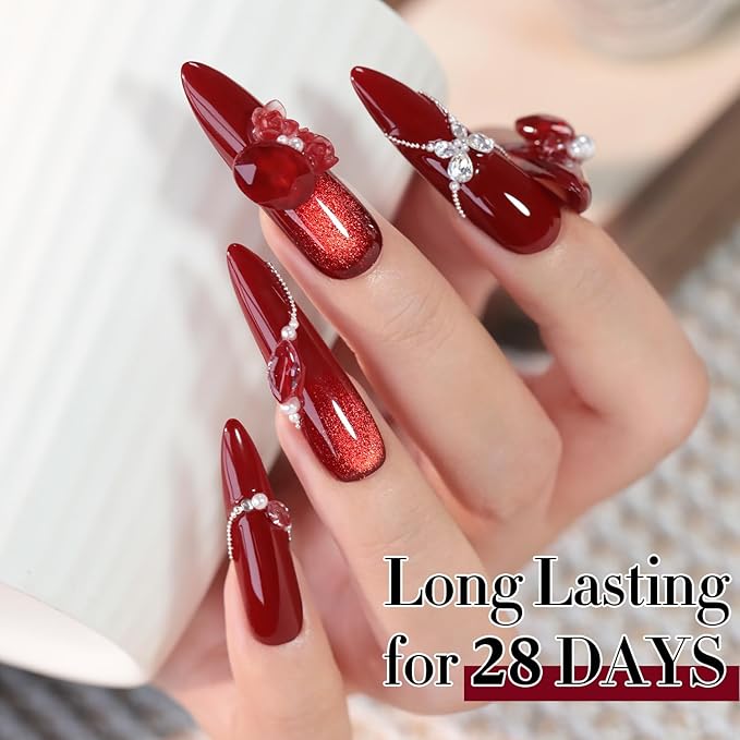 Double Rhythm Translucent Gel Polish Sheer Neutral Natural Light Milky Same Color Same Bottle 15ML Jelly UV Nail Polish Nail Art DIY at Home (Pale Burgundy-A1486)