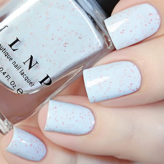 ILNP Clarise - Pastel Baby Blue Speckled Nail Polish