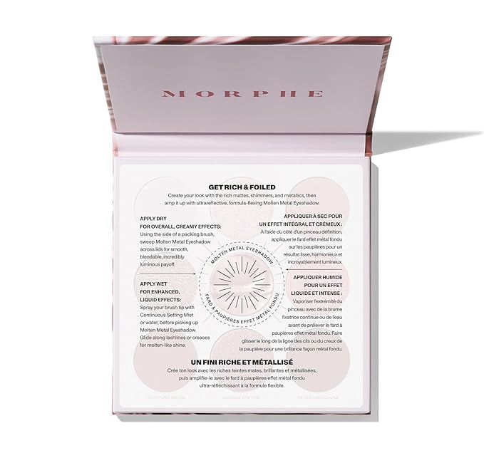 MORPHE Rich & Foiled Artistry Palette - Foil-Effect Eyeshadow Palette with Matte, Shimmer & Foil Finishes - Mauve & Pink Eyeshadow with Luminous Payoff - Rose to Fame (0.35 oz)