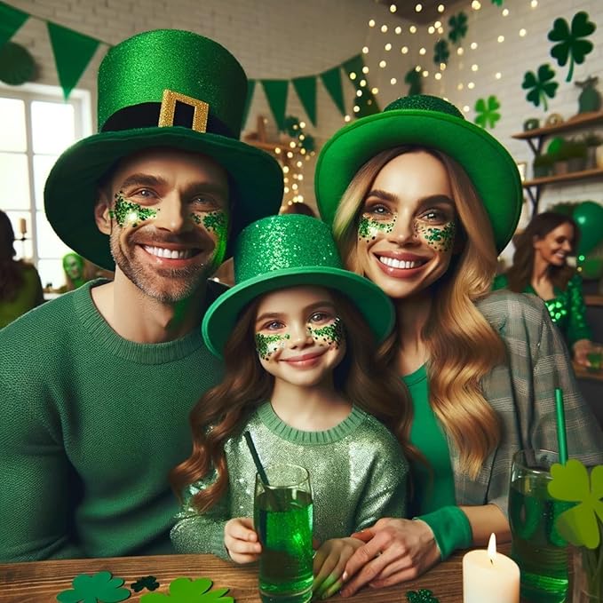 St Patricks Day Accessories Green Face Glitter Gel,St Patrick's Day Outfit for Women,Hair Glitter Green Face Paint Singer Concerts Festival Body Glitter,Sequins Face Glitter Makeup,50 ML