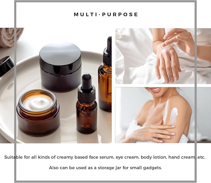 1 Oz Cobalt Blue Round Glass Jars with Gold Lid, Empty Glass Containers with Inner Liners, Refillable Cosmetic Vials for Cream, Lotion, Ointment (12 PCS)