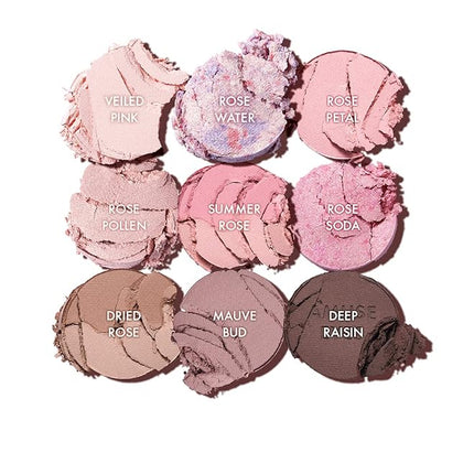 Amuse SEOUL Eye Color Palette 02 COOL ROSE | rose tones | Soft shading, makeup variety of textures, sensuous, vibrant layering, cruelty-free, eco-friendly, vegan, korean