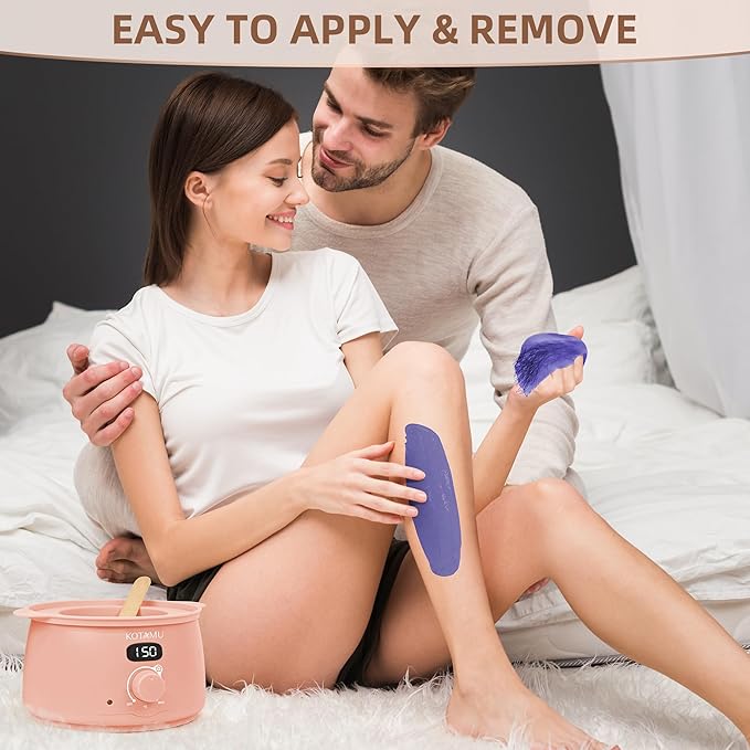 KOTAMU Wax Beads for Hair Removal, Professional Waxing Beads for Underarms, Chin, Bikini, Brazilian, Facial, Arm, Leg, Sensitive Skin, 2.5lb Hard Wax for Thick Thin Hair, Waxing Beans for Women & Men