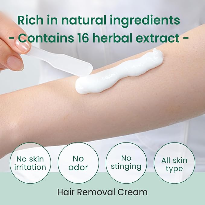 Hair Removal Cream (8.1 OZ / 230g) and Premium Hair Minimizing Lotion (3.52 FL. OZ / 100mL) with Pineapple and Soymilk for Sensitive Skin, Made in Japan