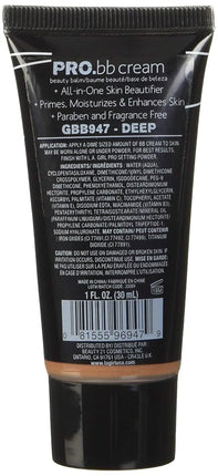 L.A. Girl HD PRO.BB Cream, Deep GBB947 (Pack of 2)
