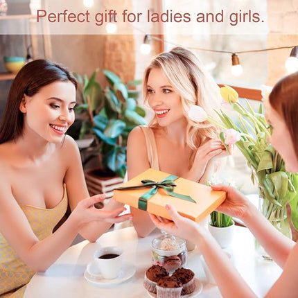 deweisn Tabletop Mount Tri-Fold Lighted Vanity Mirror with 21 LED Lights, Touch Screen and 3X/2X/1X Magnification, Two Power Supply Modes Make Up Mirror,Travel Mirror