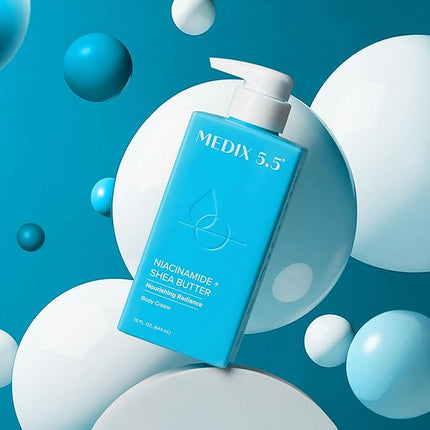 MEDIX Fragrance Free Niacinamide Face Moisturizer + Shea Butter Cream For Face & Body Lotion | Anti Aging Skin Care Firming Cream For Wrinkles, Dark Spots, Large Pores, 15 Fl Oz