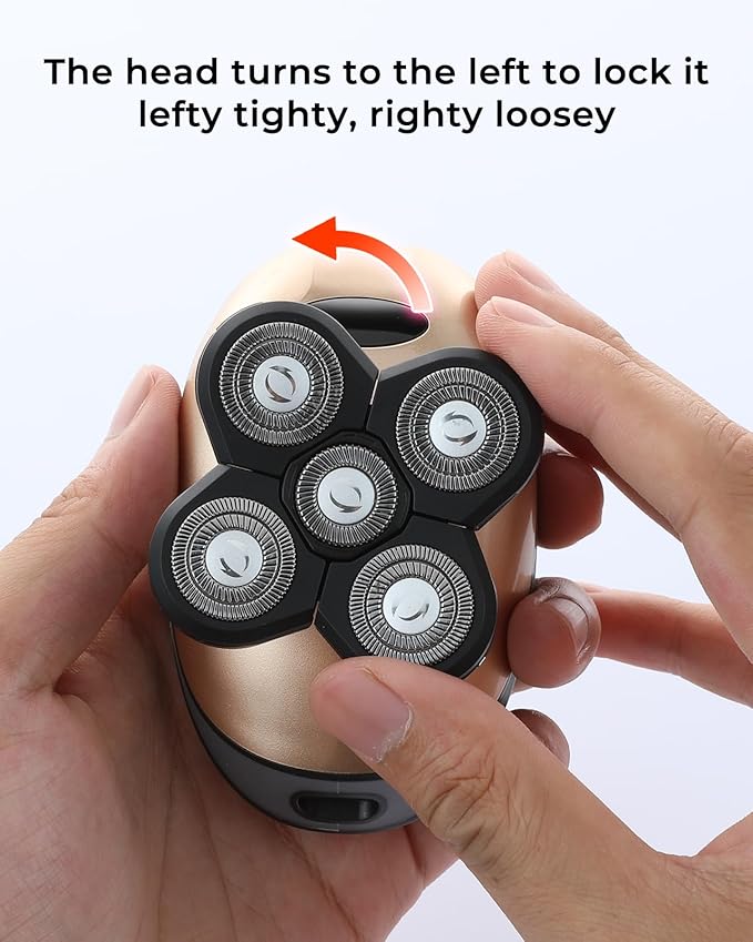 Electric Razors for Women, 5-in-1 Rechargeable Body Shaver - Waterproof Wet Dry Hair Remover - Trimmer for Lady Face Underarms Legs