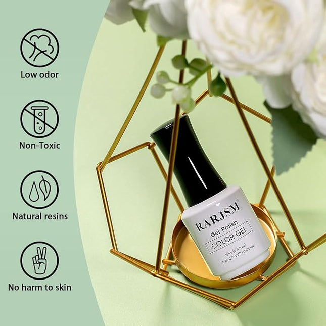 RARJSM Light Green Gel Nail Polish Pastel Green Gel Nail Polish 1PCS 15ML Spring Summer Color GelPolish Soak off U V LED Curing Required Nail Art French Manicure Salon DIY at Home