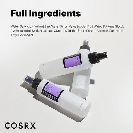 COSRX AHA/BHA Treatment Toner 5.07 fl.oz/ 150ml, Facial Exfoliating Spray for Whiteheads, Pores, & Uneven Skin, Korean Toner, Not Tested on Animals, No Parabens, No Sulfates, Korean Skin Care