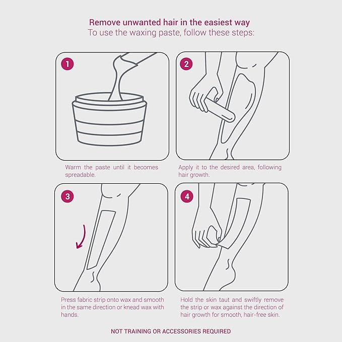 DEPIL BELLA Brazilian Sugar Wax, Hair Removal Wax for Personal & Professional Use, Organic, Natural, Vegan, Washable, All Skin Types - 2.87lbs