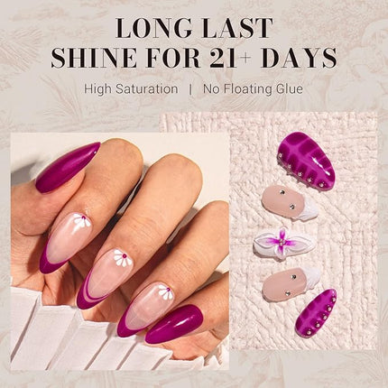 MelodySusie Grape Purple Gel Nail Polish,0.5fl oz Nails Soak Off UV LED Dark Purple Gel Polish Gift for Women Nail Art Manicure Salon DIY Nail Design Decoration at Home-065-A2704