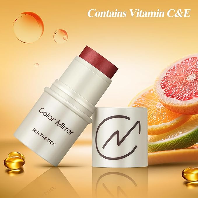 Multi-Use Makeup Stick - Blush, Lipstick, Eyeshadow & Highlighter For All Skin, Buildable Color, Long-Lasting, Lightweight, Natural Soft Finish(16 Plum Flower Matte), 0.158 oz