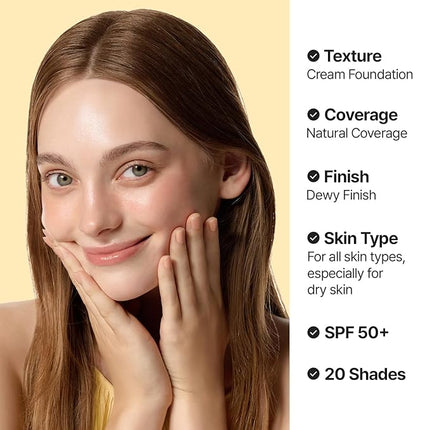[MINI SIZE] AGE20'S Signature Essence Pact | 33W | Vegan Korean Cushion Foundation | Pack of 1 | Cream Foundation, Dewy & Glow Finish, Natural Coverage, SPF 50+ | 0.16 oz