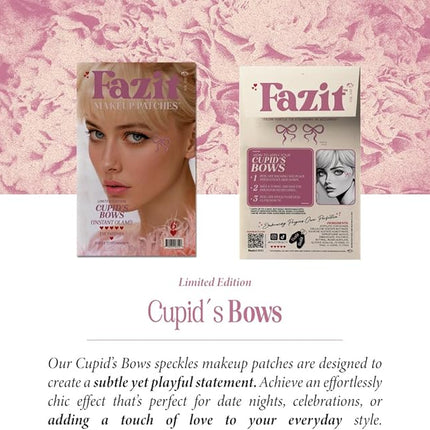Fazit Makeup Patches - Cupid's Bow Speckles - Glow Up Make-Up Patches - Cute Glitter Makeup Accessories for Women - Cosmetic Glitter for Face