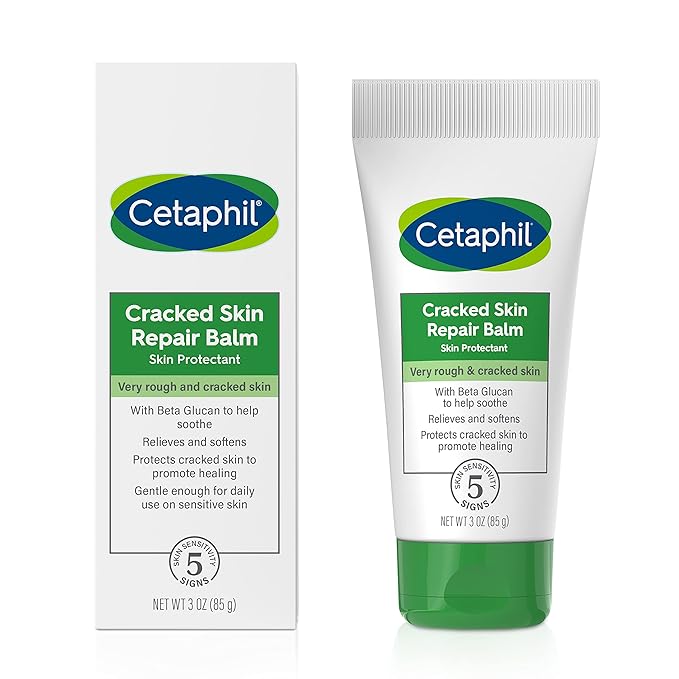 Cetaphil Cracked Skin Repair Balm, 3 oz, For Very Rough & Cracked, Sensitive Skin, Protects, Soothes & Restores Deeper Cracks, Hypoallergenic, Fragrance Free, (Packaging May Vary)