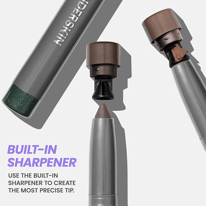 Wonderskin IYKYK Eyeshadow Stick - Longwear Eye Shadow Sticks, Budge-Proof & Waterproof Shimmer Eyeshadow Stick with Built-in Sharpener (Green Smoke)