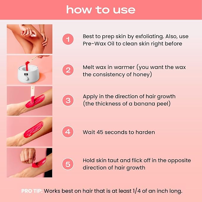 KoluaWax Premium Waxing Kit for Women - Hot Melt Hard Wax Warmer for Hair Removal, Eyebrow, Bikini, Legs, Face, Brazilian Wax - Machine, 4-Pack Beads, Accessories, White