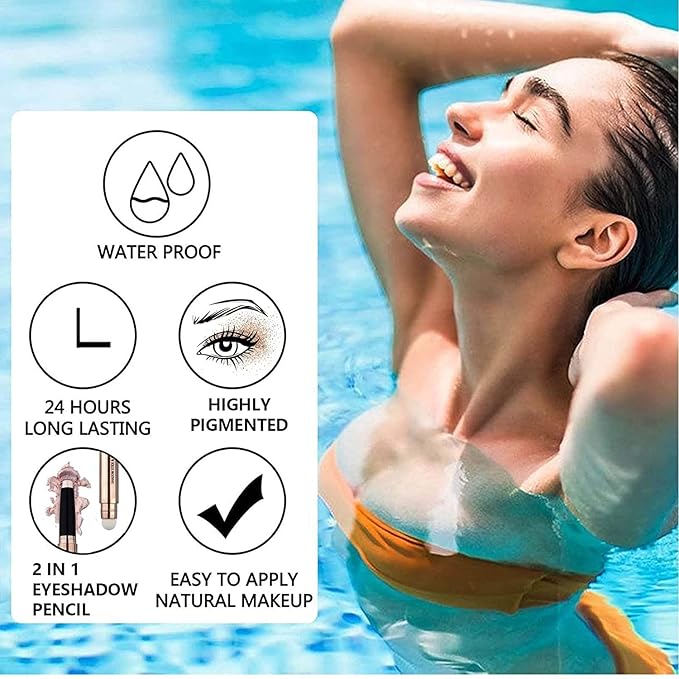 Brown Eyeshadow Stick Cream Smooth Nude Dark Matte Palette Makeup Neutral Eyeshadow Pencil Crayon Hypoallergenic Waterproof Eye shadow Pen Thriving Multi-Dimensional eyes Look Matte brown 17