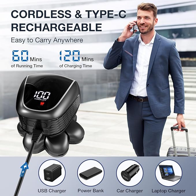 Head Shavers for Bald Men: 5-in-1 Electric Razor - Waterproof Shaving Grooming Kit for Balder - Turbo Speed & Precision Blades (Black)