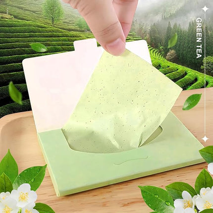 Teenitor Green Tea Blotting Paper - 800 Oil Absorbing Sheets for Oily Skin, Face Oil Control Film