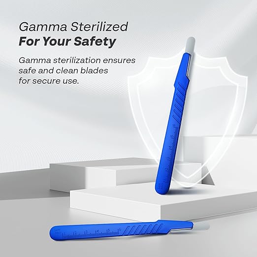 Disposable 10r Blades Dermaplaning Scalpels - Pack of 10 Dermaplane Blades Scalpel 10r, Size 10r Scalpel Blades, High Carbon Steel Dermaplane Razor 10r Disposable Scalpels, Sterile