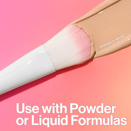 wet n wild Foundation Brush, Densely-Packed Synthetic Fiber Bristles for Liquid, Cream & Powder, Ergonomic Handle for Comfortable Control