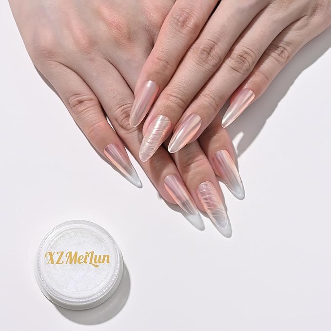 Chameleon Chrome Nail Powder, Big-Capacity0.8g Aurora Orange Turns Yellow Mermaid Aurora Powder Pigment Pearlescent Nail Art Glitter Decoration, Can mixed With Builder Gel Nail Polish For Use