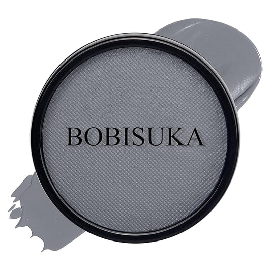 BOBISUKA Grey Face Body Paint, Water-Based Face Painting Kit & Body Paints, Kids Adults Facepaint for Halloween Zombie Grayscale Homestuck Raven Goth Makeup, Costume Cosplay Party Theater & Stage
