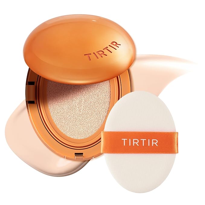 TIRTIR Mask Fit Ai Filter Cushion Foundation | AI-Like Semi-Matte Finish - Up to 72-Hour Medium to Full Coverage Korean BB Cushion Make up Beauty, #15C Pear Porcelain, 0.63 Fl Oz