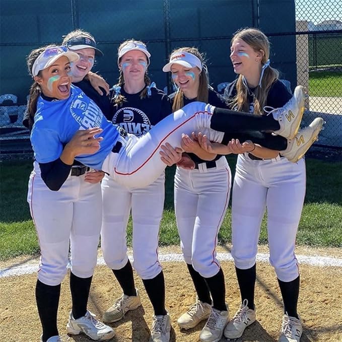 Go Ho 3 PCS Red Black and Blue Cream-Blendable Stick - 3 Colors Eye Black Face Paint for Softball/Baseball,Safe Facepaint Nose&Lip Smacking for Halloween SFX Makeup