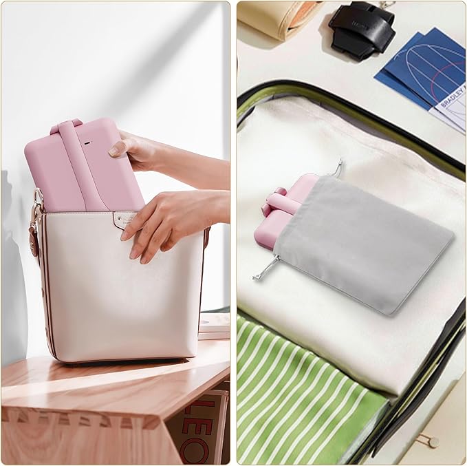 Benbilry Travel Makeup Mirror with Light, 15X Magnifying Mirror & 3 Color Modes, 1800mAh Rechargeable, Adjustable Height/Angle Stand, Foldable LED Vanity Mirror for Tabletop (Pink)