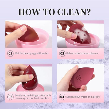 DUcare Makeup Brush Cleaner Shampoo Soap Solid Brush Cleaning Mat Removes Cosmetic Color Brush Cleaner Pad for Cleaning Makeup Sponges Brushes