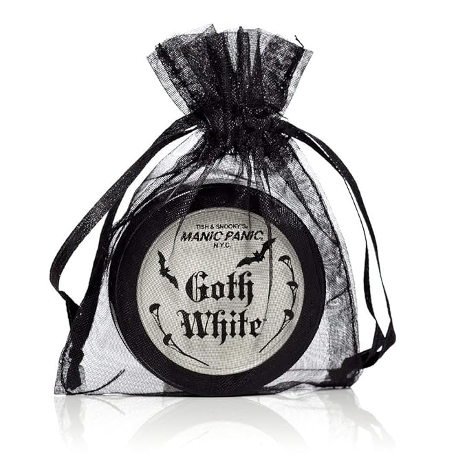 MANIC PANIC Goth White Cream to Powder Foundation - White Foundation for Goth Makeup, Cosplay & Halloween - Full Coverage & Matte Finish - Vegan & Cruelty-Free Cream Makeup
