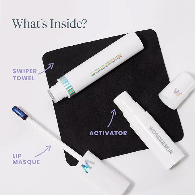 Wonderskin Wonder Blading All Day Lip Stain Peel Off Masque and Reveal Kit - Long Lasting, Waterproof Pink Lip Tint, Transfer Proof Natural Makeup Stain Kit (Darling)