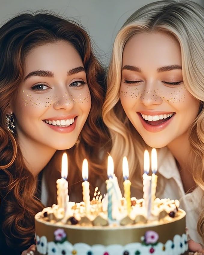 Face Glitter, Body and Face Glitter Makeup Patches for Women Girls, Waterproof Festival Rave Accessories fit Country Concert Outfits (Silver - 10 pcs)