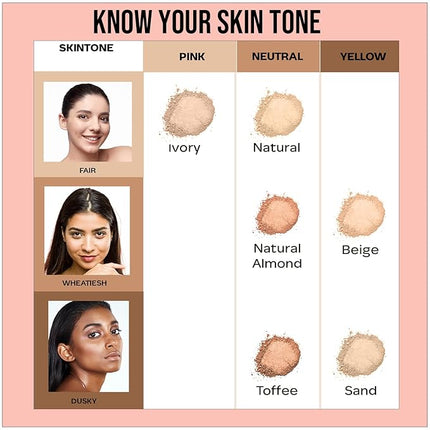 FACES CANADA Weightless Matte Finish Compact Powder - Beige 03 | 9 g | Non Oily Matte Look | Evens Out Complexion | Hides Imperfections | Blends Effortlessly | Pressed Powder For All Skin Types