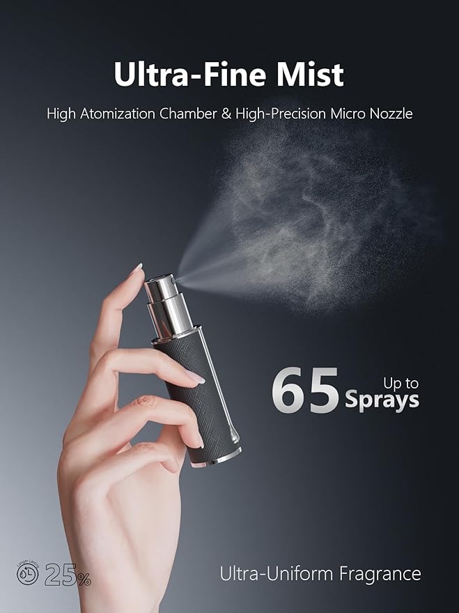 Travalo AQUA Perfume Travel Refillable Bottle, Bottom Filling Fragrances Perfume Atomizer, Mini Cologne Dispenser, Portable Sprayer for Women Men, Gift