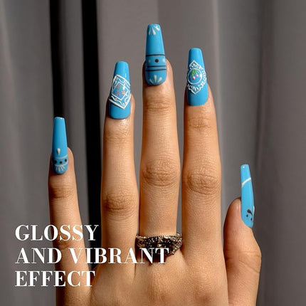 MelodySusie Light Ocean Blue Gel Nail Polish,0.5fl oz Nails Soak Off UV LED Sky Blue Gel Polish Gift for Women Nail Art Manicure Salon DIY Nail Design Decoration at Home-1656