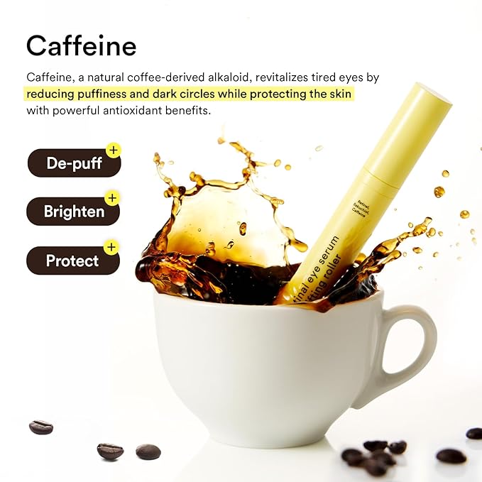 Abib Retinal Eye Serum Lifting Roller 0.5 Fl Oz,15ml | Anti-Aging Eye Applicator for Wrinkles, Puffiness, Dark Circles with Caffeine & Bakuchiol for Under Eyes | Travel Size Skincare Essential