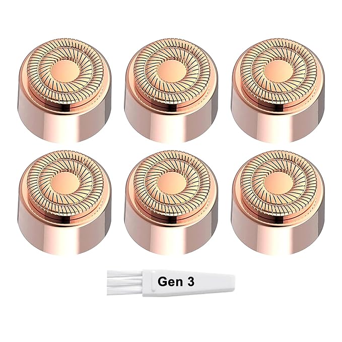 Replacement Heads Gen 3 for New Version Flawless Facial Hair Remover, Double Ring Blades Head for New Flawless, 6 pack