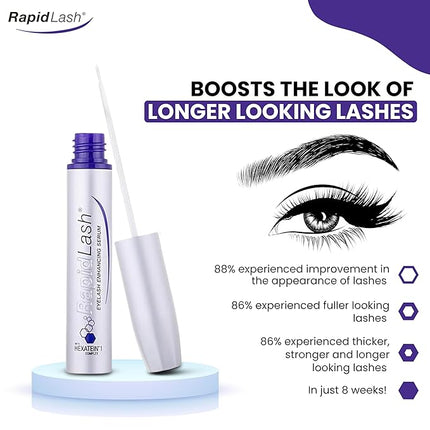 RapidLash Eyelash Enhancing Serum with HEXATEIN 1 Complex – Lash Serum for Eyelashes Conditioning & Hydrating – Longer-Looking, Fuller and Thicker Appearing Lashes – 3 mL / 0.1 fl oz