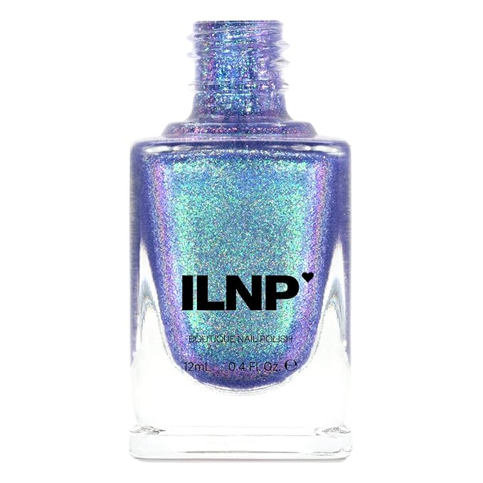 ILNP Drive-In - Iridescent Deep Purple Holographic Jelly Nail Polish