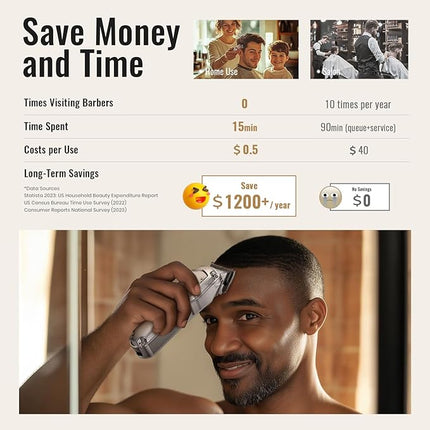 Jack & Rose Clippers and Trimmers Set, Cordless Hair Clippers for Men, Barber Clippers Set