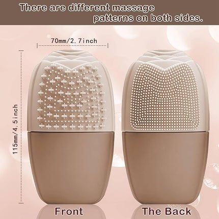 XHJRI Ice Face Roller Massager,Ice Cube Roller for Face, Eyes and Neck Naturally Conditioning and Skin Care,De-Puff Eye Bags,Reduce Migraine Pain,Reusable Massage Silicone Ice Mold (New Coffee)