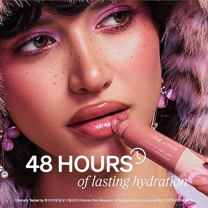 LipLock Jelly Serum for Dry Lips, Long-Lasting, Hydrating, Plumping, Glossy Mask with Rose PDRN, Carrot Collagen, Pillow Peptide, Moisturizing Tinted Lip Balm. (Pink Flan)