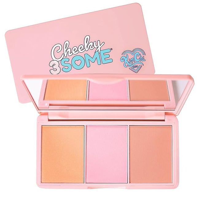 KimChiChic Beauty Cheeky 3Some Blush Trio, Blush Makeup Palette with 3 Colors, Use Individually or Blend All Shades for Custom Look, 01 Just A Pinch, 0.47 oz